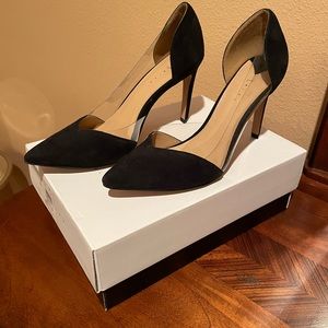 Leith Black Suede high heels size 9.5